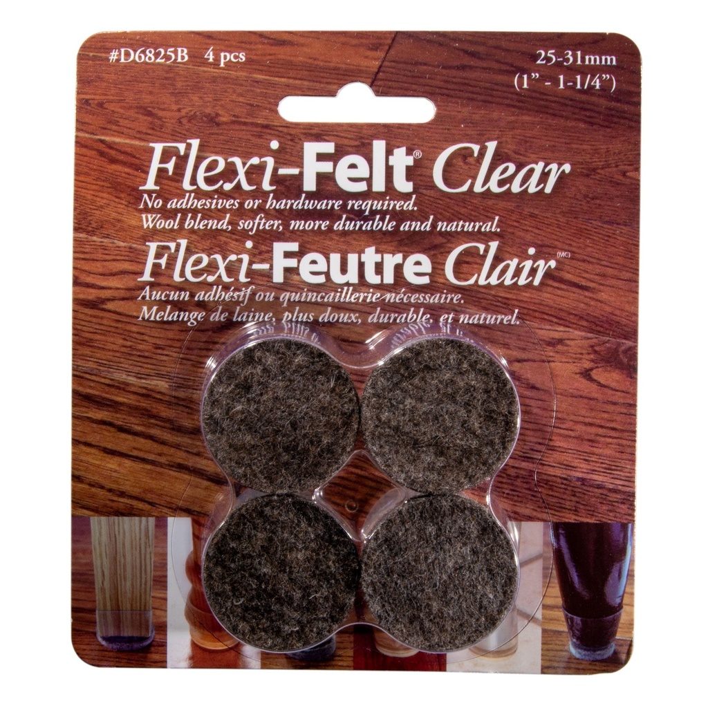 1" Clear DkBrn Flx-Flt Modl Pad