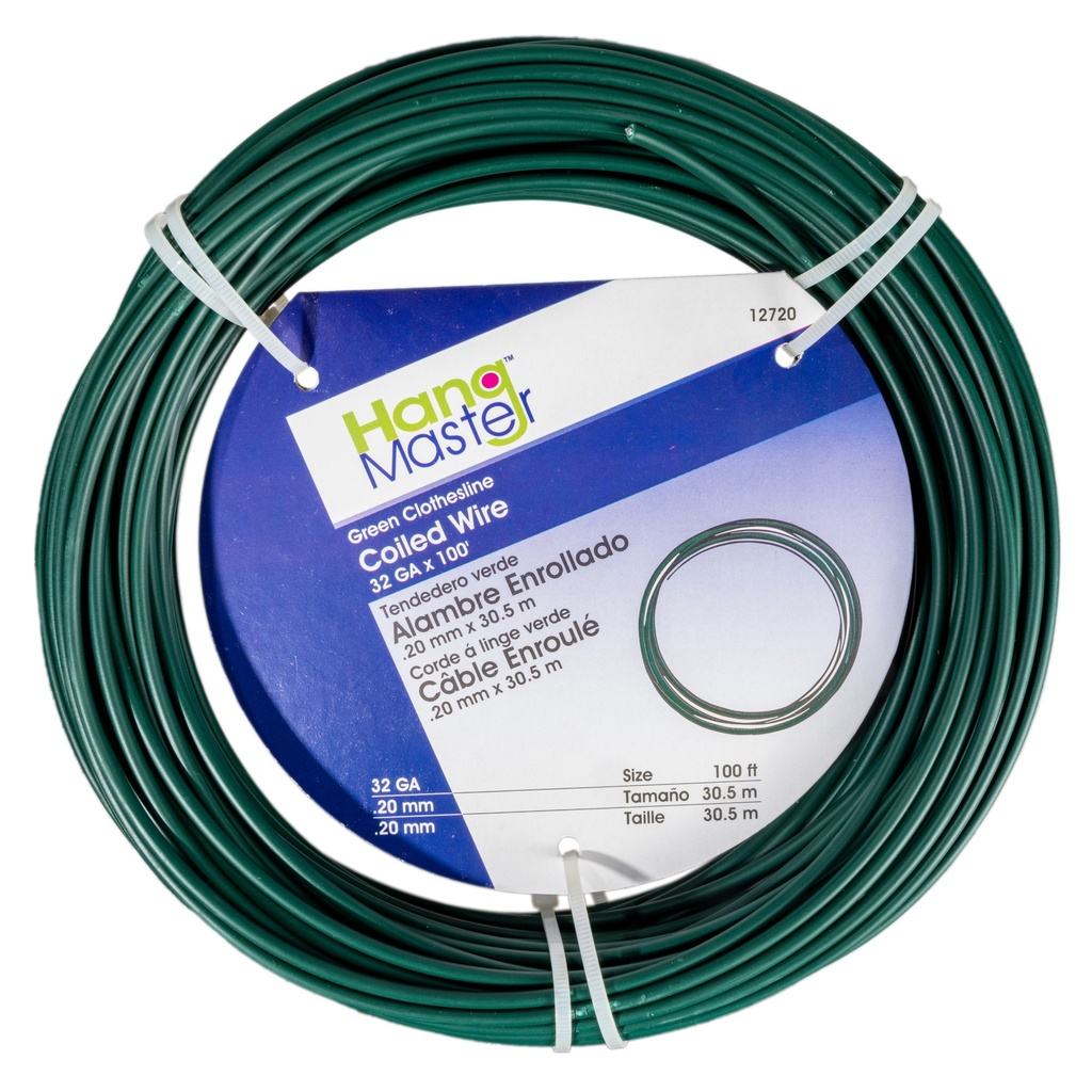 100' Solid Grn Clothesline Wire