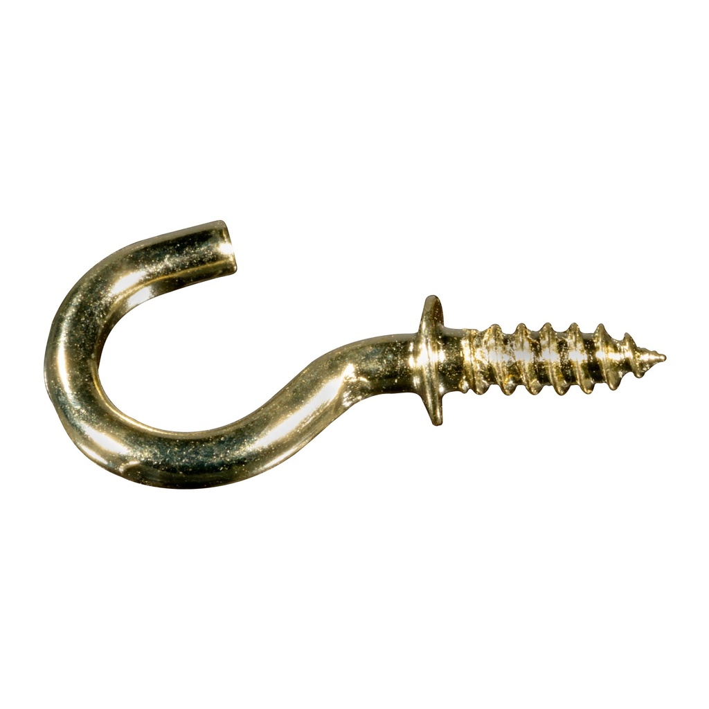 1/2" Cup Hook Brass