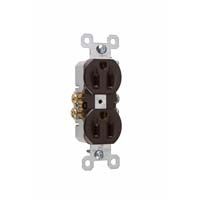 3232TU DUPLEX RECEPT BROWN