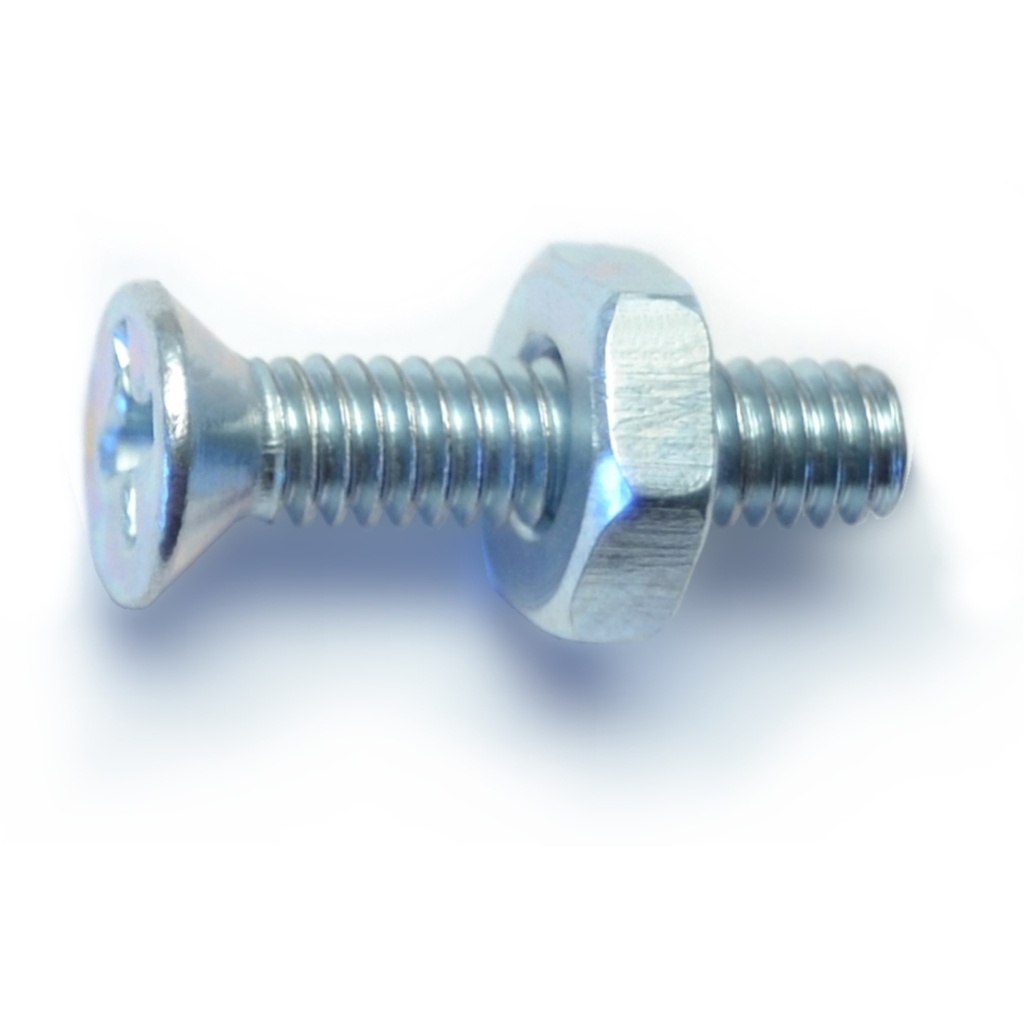 8-32 x 3/4 Ph Fl Mach w/nut