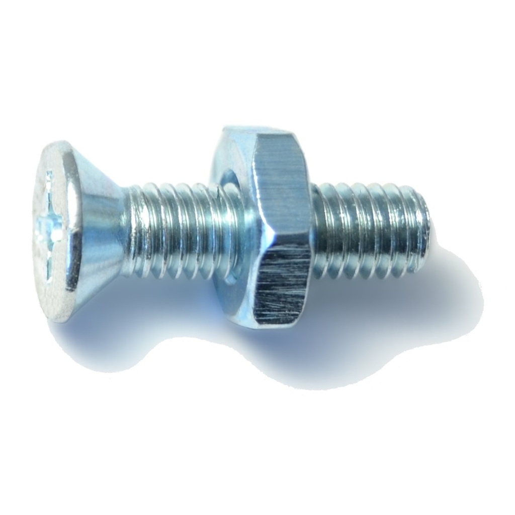 10-32 x 3/4 Ph Fl Mach w/nut