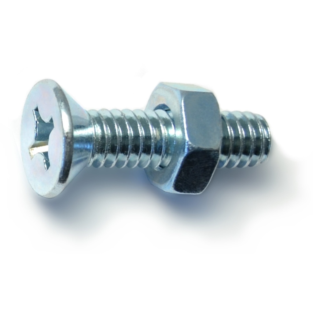 1/4-20 x 1 Ph Fl Mach w/nut