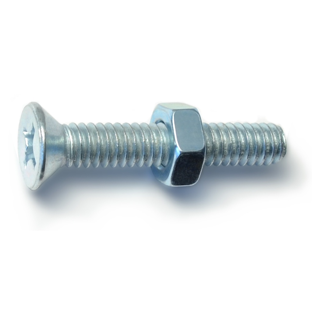 1/4-20 x 1-1/2 Ph Fl Mach w/nut