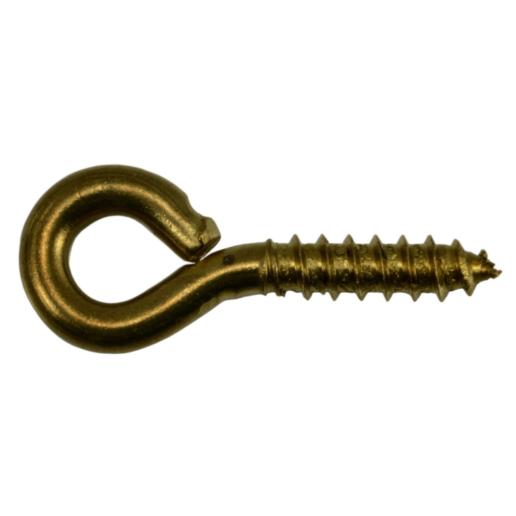 9/64 x 1-3/16 Screw Eyes Brass