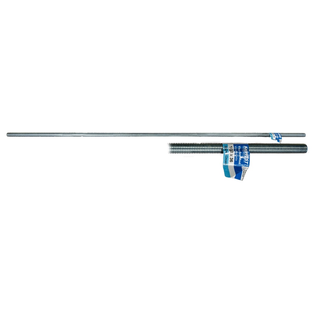 1/2-13 x 36 Thrd Rod Gr2 Zn
