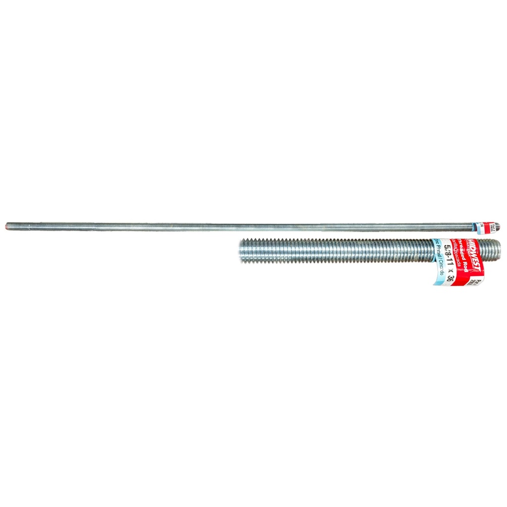 [MF29035] 5/8-11 x 36 Thrd Rod Gr2 Zn