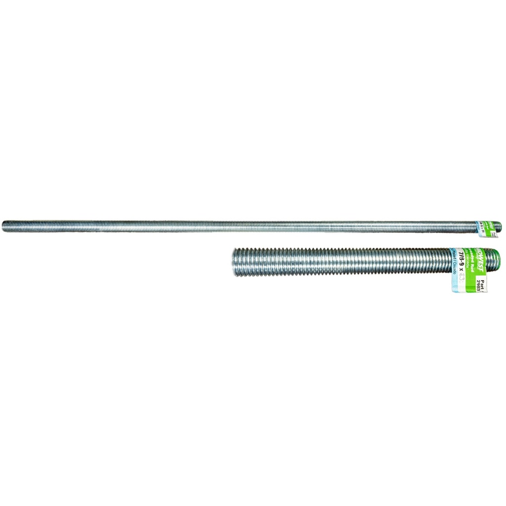 [MF29037] 7/8-9 x 36 Thrd Rod Gr2 Zn
