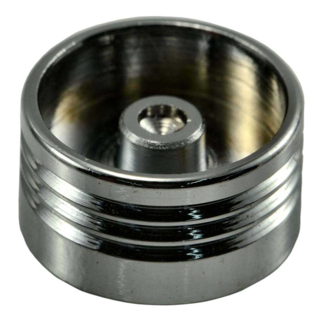 1/4 Button Sck Hd Cover Chr