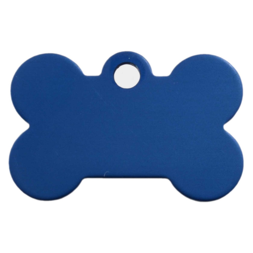 Small Bone Pet Tag Blue