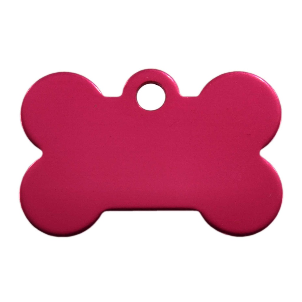 Small Bone Pet Tag Pink