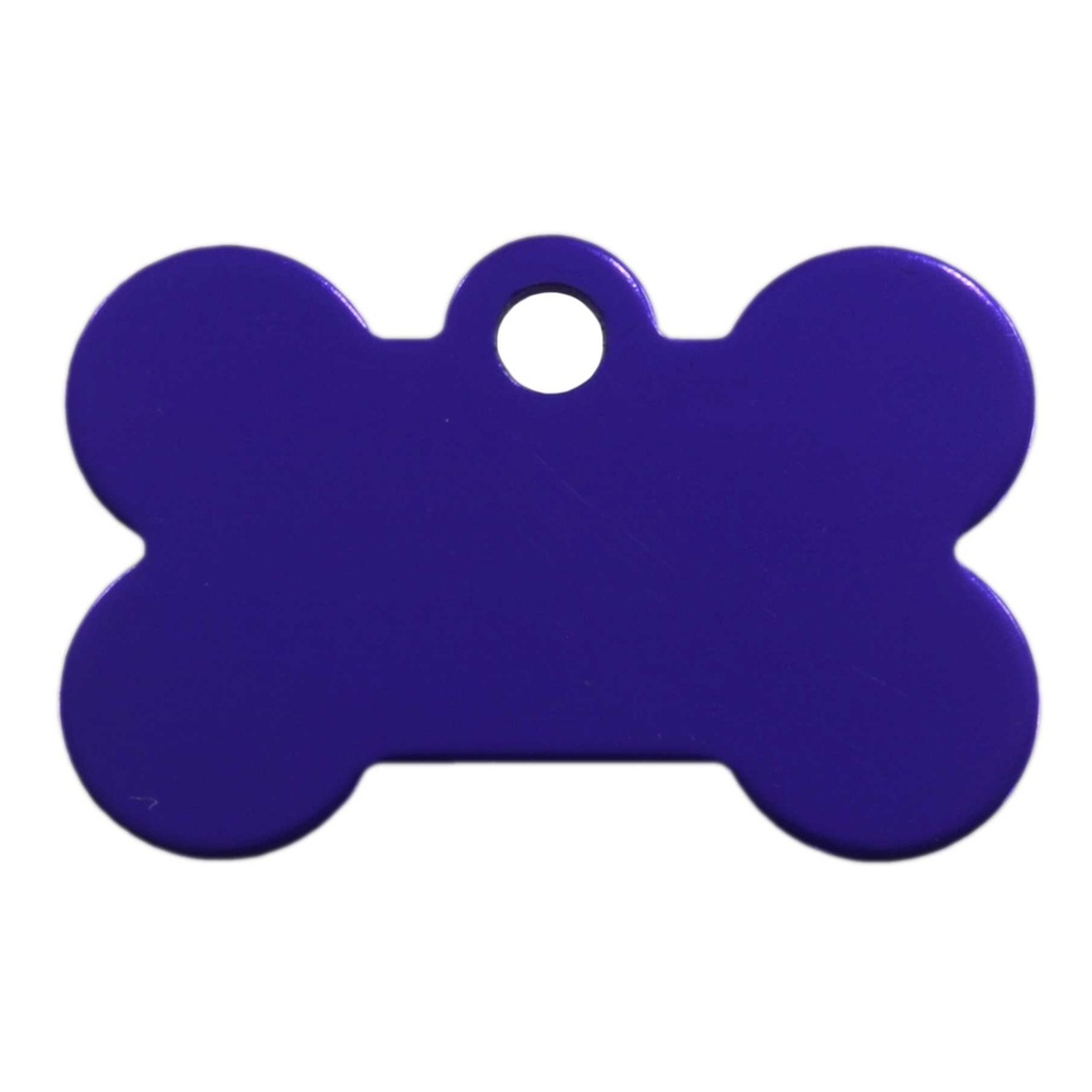 Small Bone Pet Tag Purple