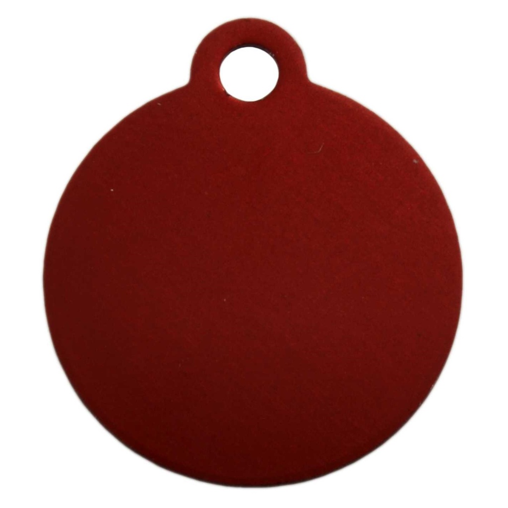 Small Circle Pet Tag Red