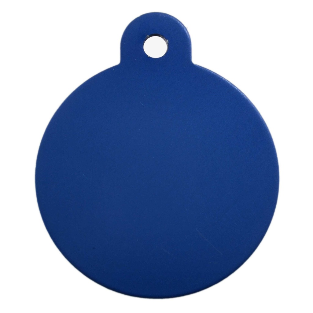 Large Circle Pet Tag Blue