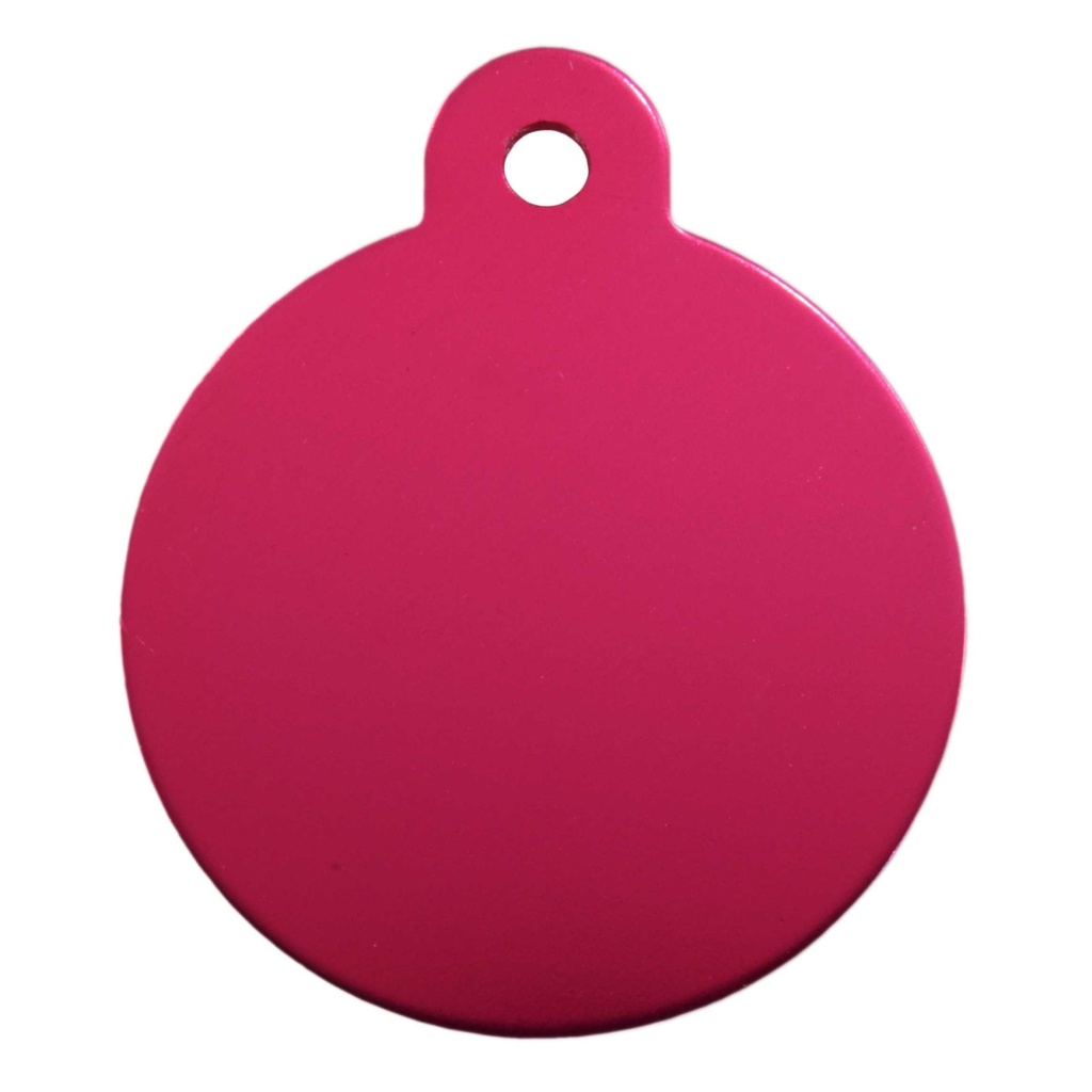 Large Circle Pet Tag Pink