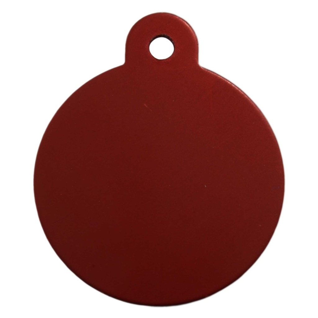 Large Circle Pet Tag Red