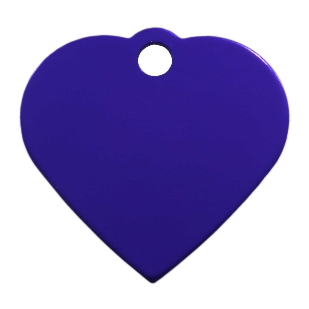 Small Heart Pet Tag Purple