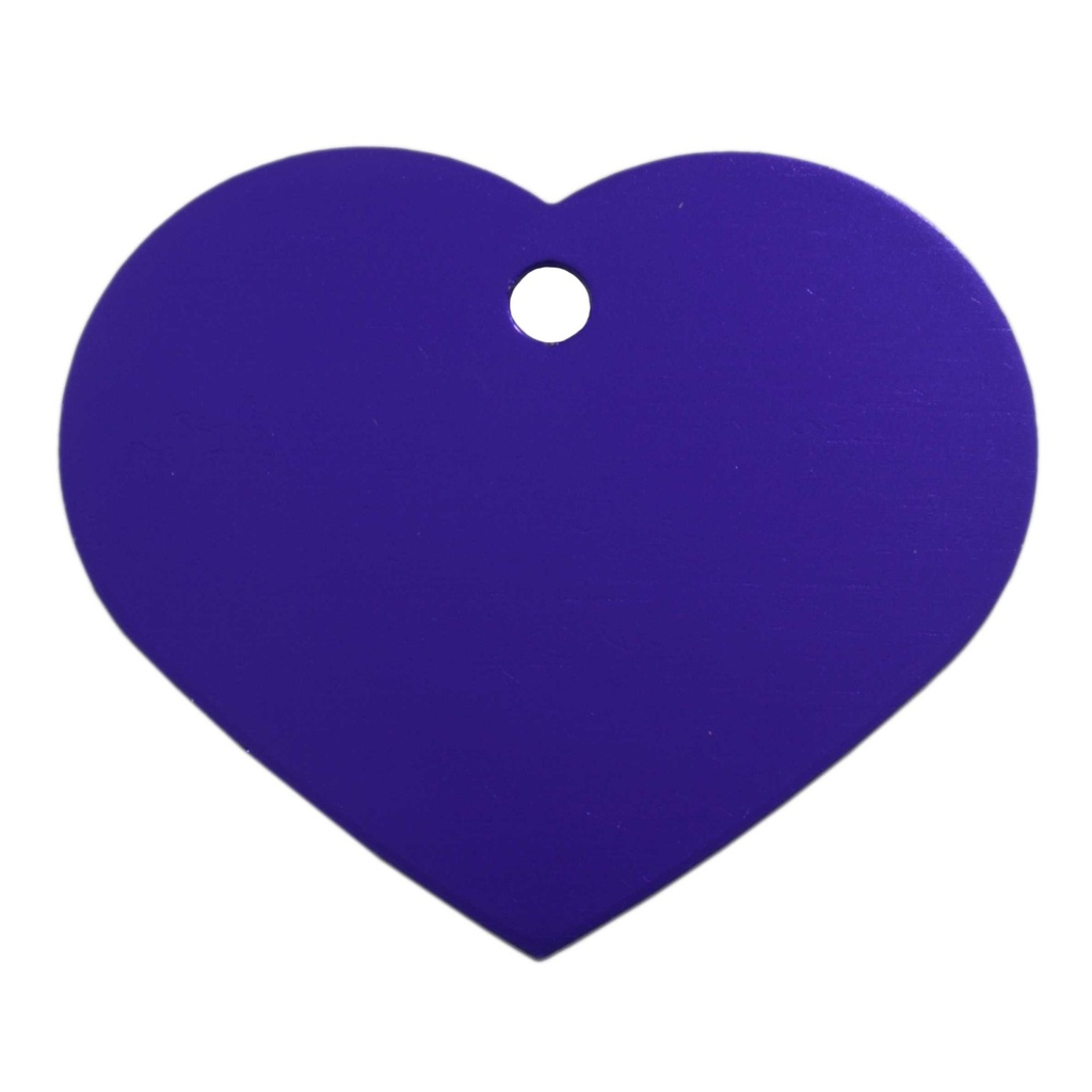 [MF308943] Large Heart Pet Tag Purple