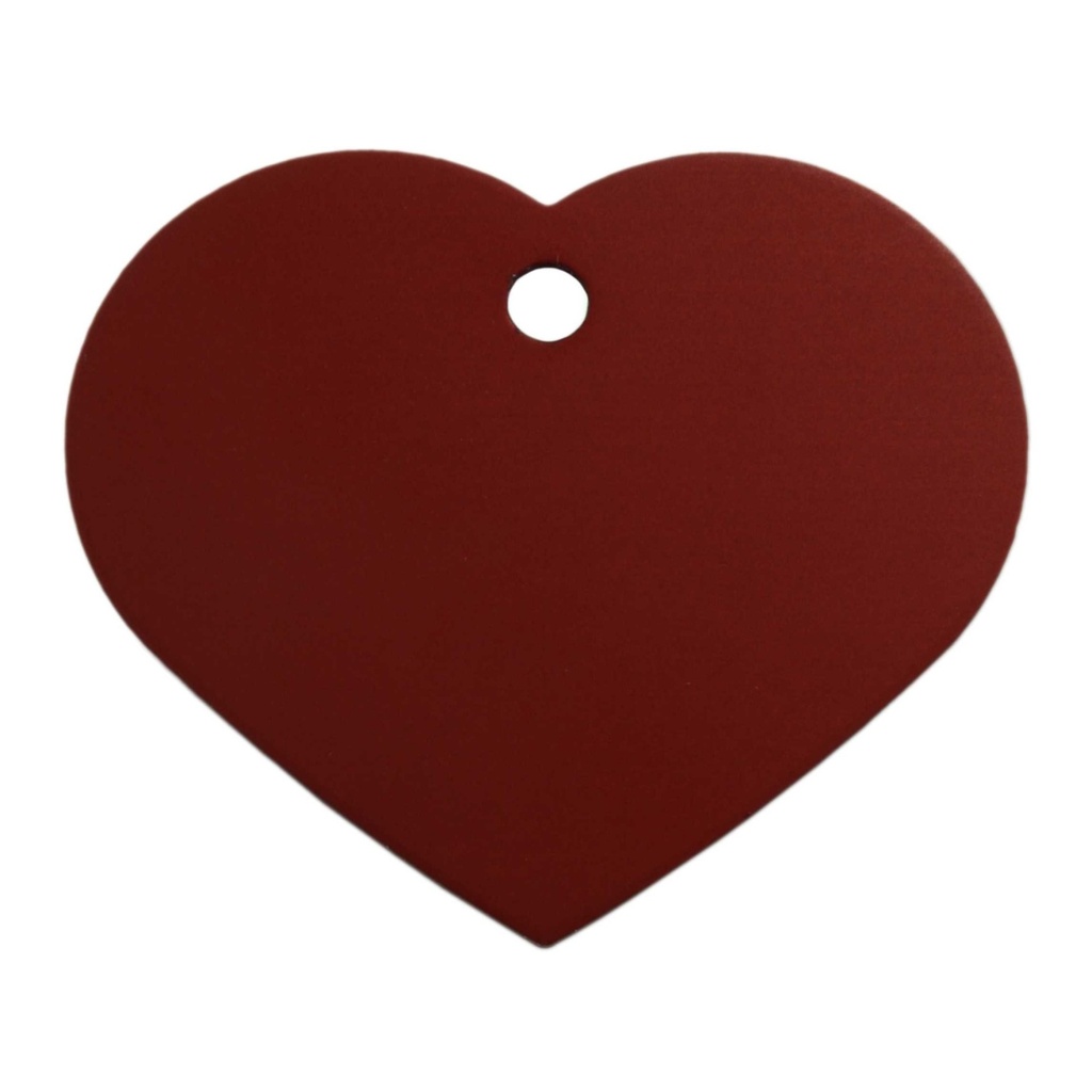 Large Heart Pet Tag Red
