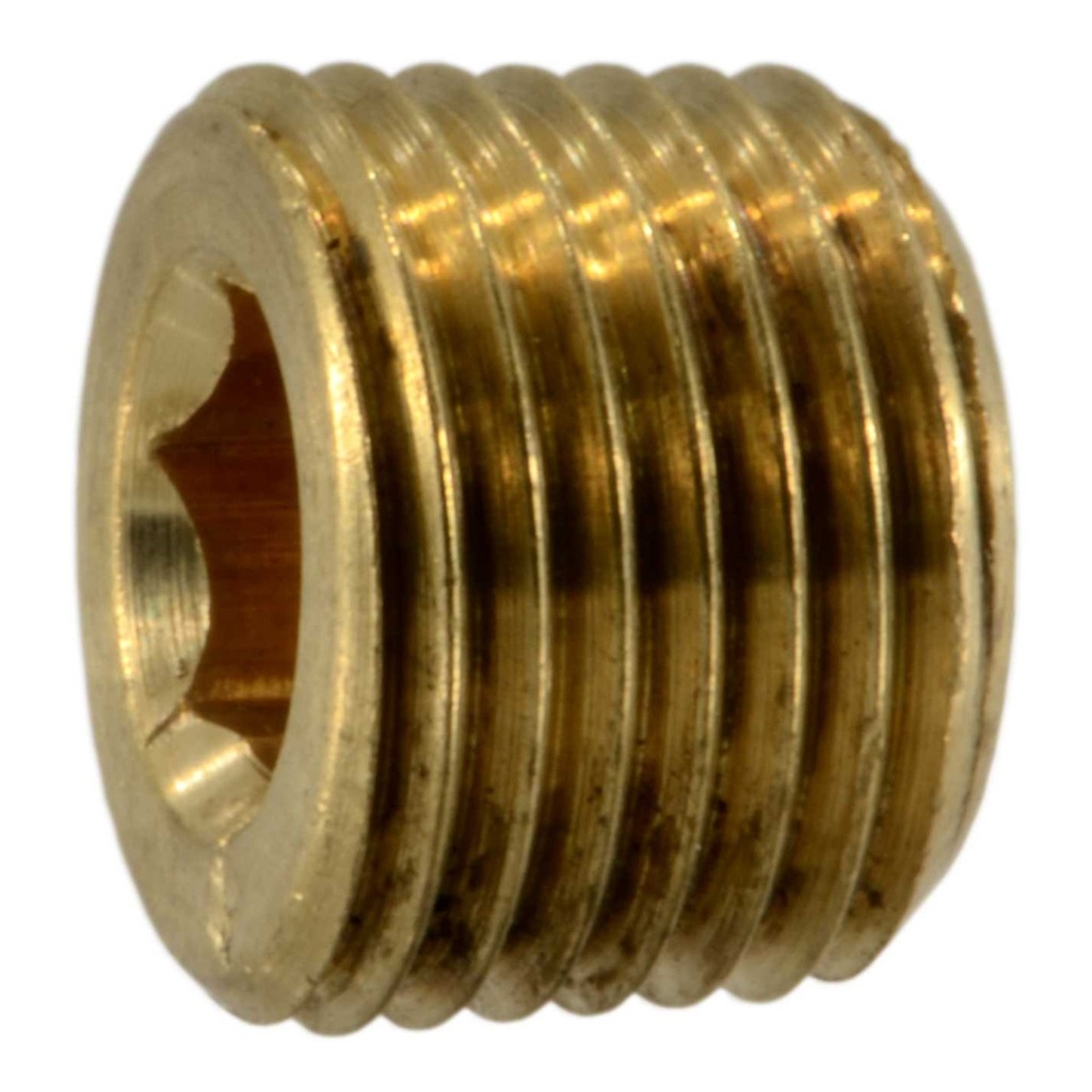 1/8 IP Cntrsnk Plug Br