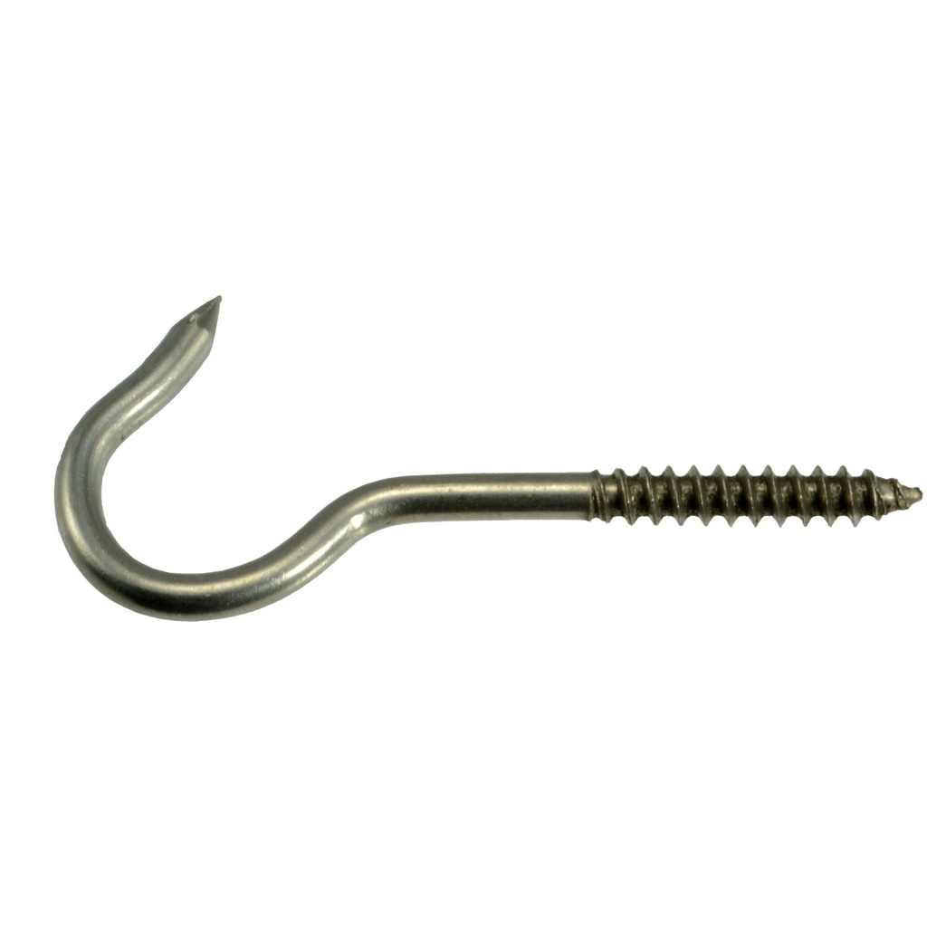 12 x 3-3/8 Screw Hooks SS