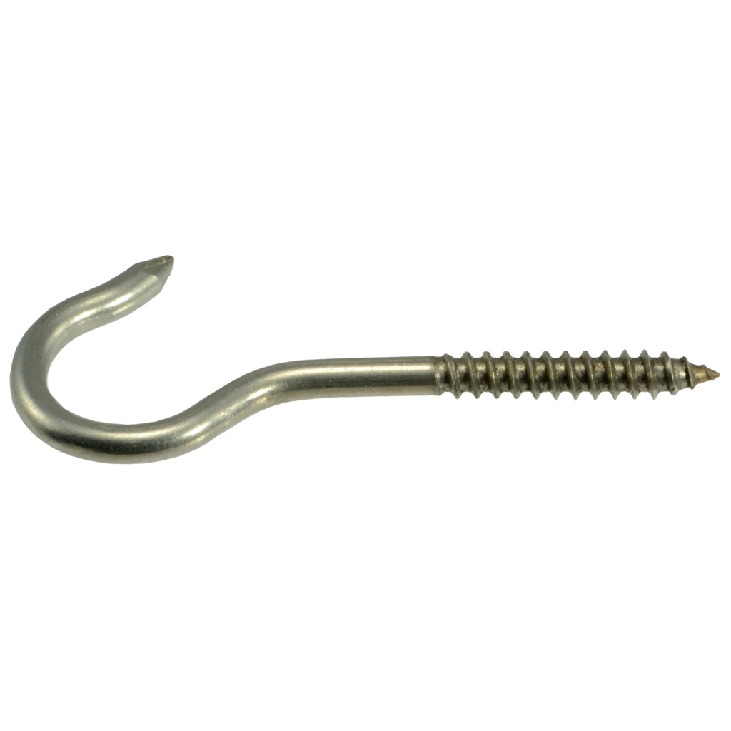 1/4 x 3-7/8 Screw Hooks SS