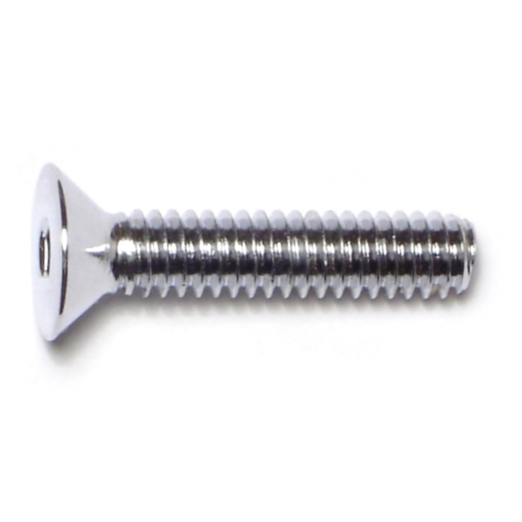 1/4-20 x 1-1/4 Flat Socket Chrm