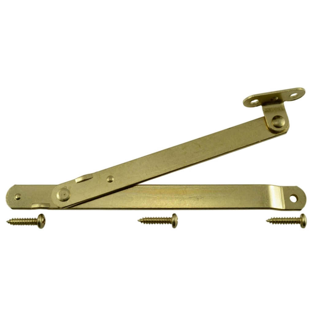 10" Left Hand Supp Hinge Br Pl
