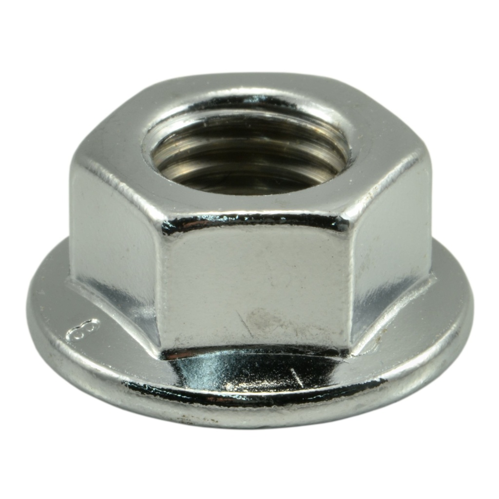 10mm-1.25 Flange Nut Chrm