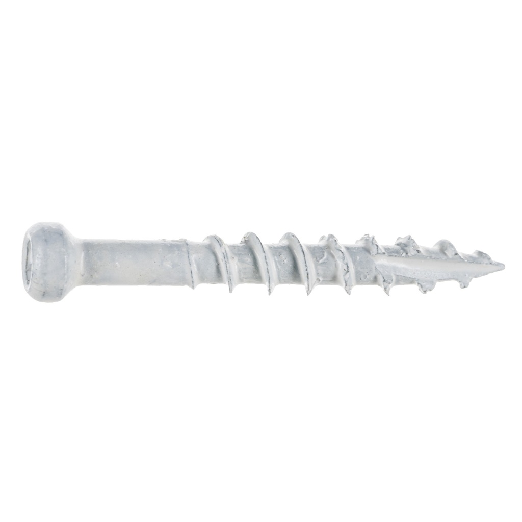 8 x 1-1/4 Trim Scrw Wht 5#