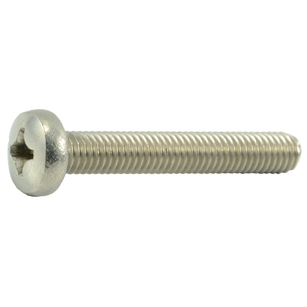 6mm-1.0 x 40mm Phil Pan MS SS