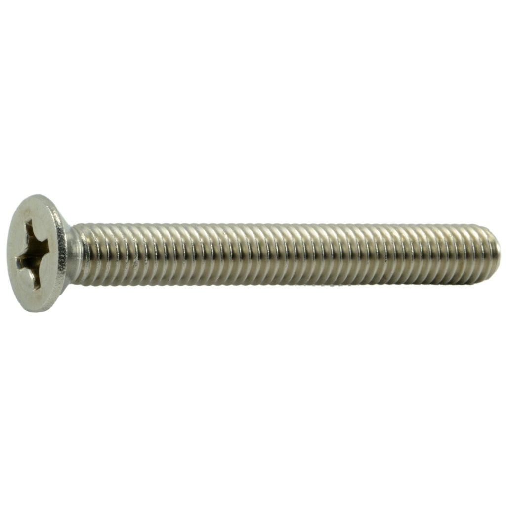 6mm-1.0 x 50mm Phil Flat MS SS