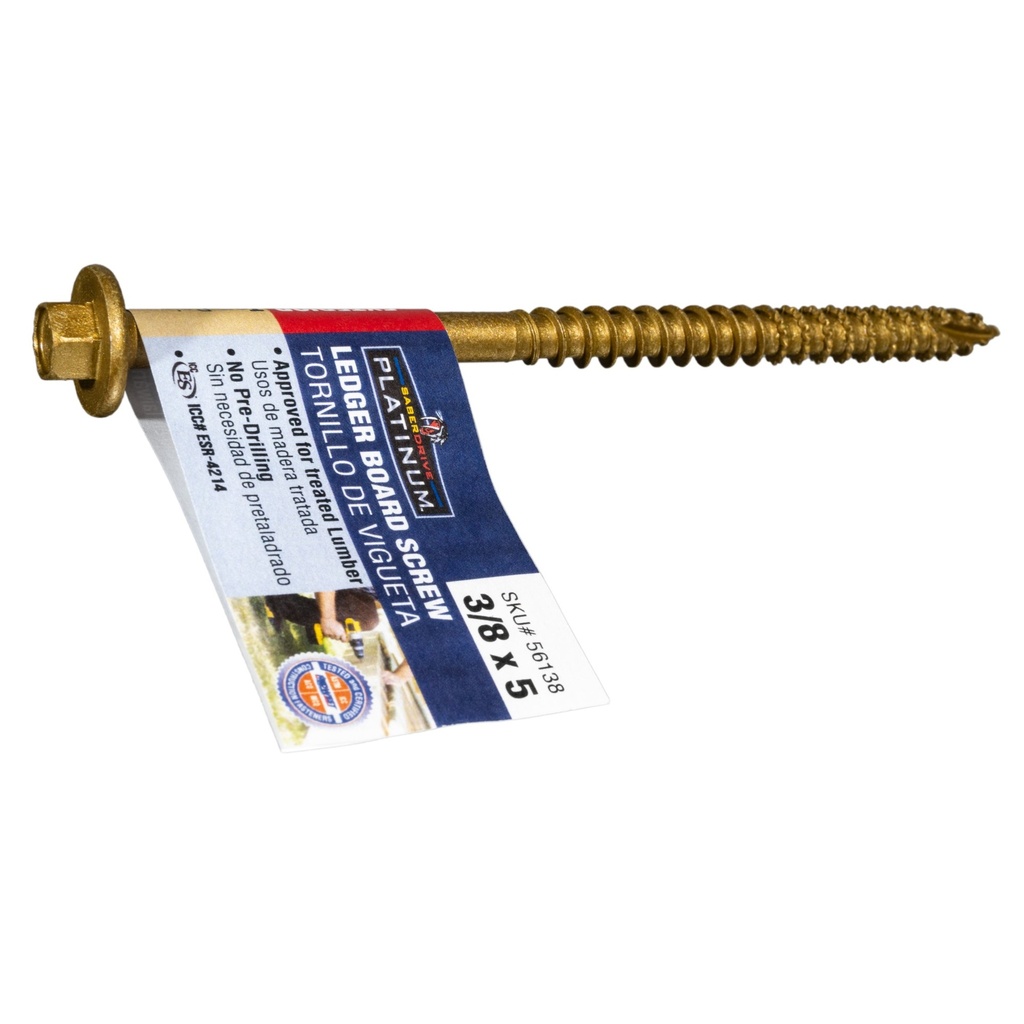 3/8 x 5 Ldgr Brd Scr Tan