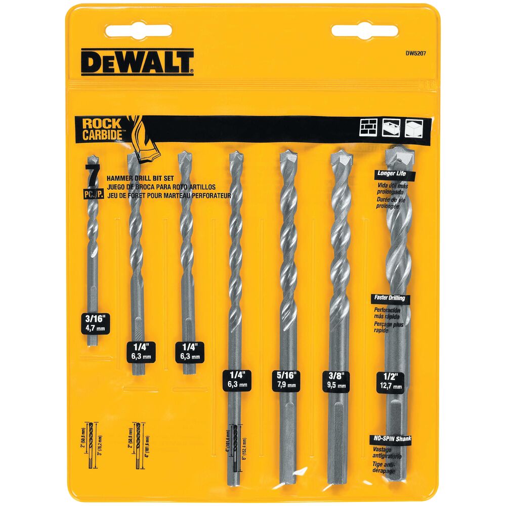 7PC MASONRY BIT SET