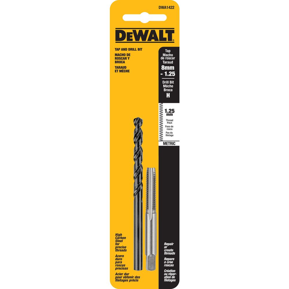 [DWA1422] DRILL & TAP SET 8MM-1.25 THRD 2PC