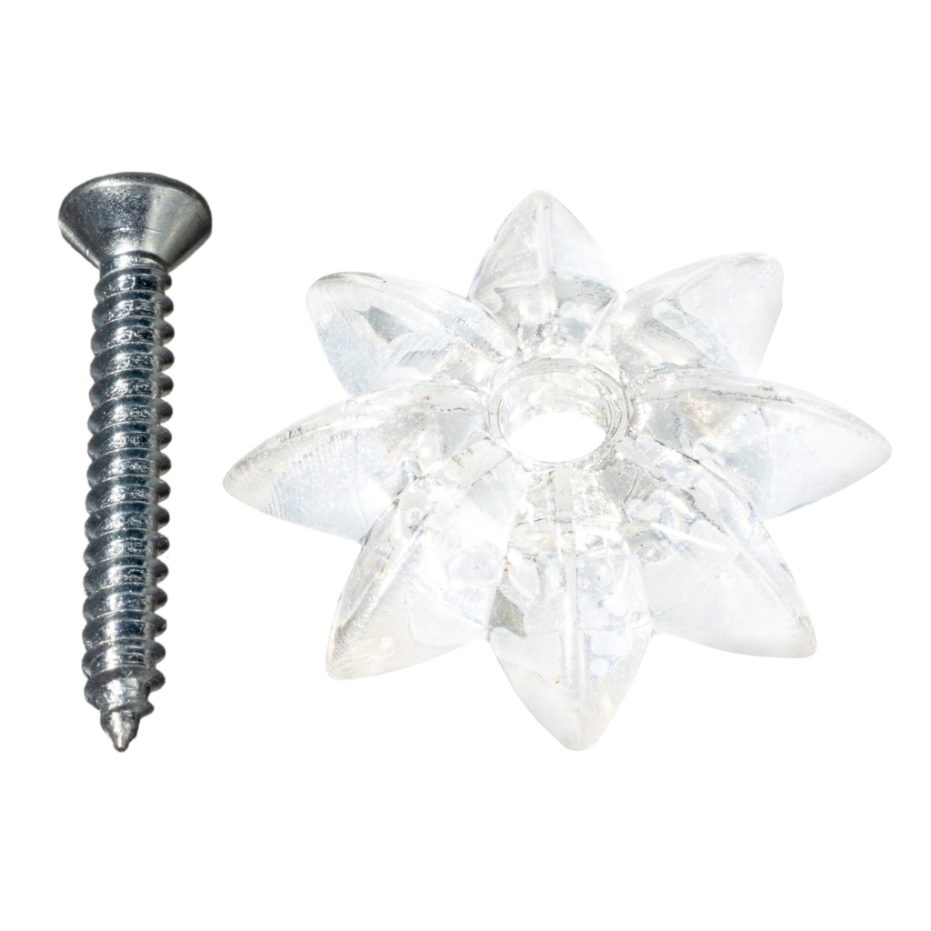 1" Clear Plastic Rosette