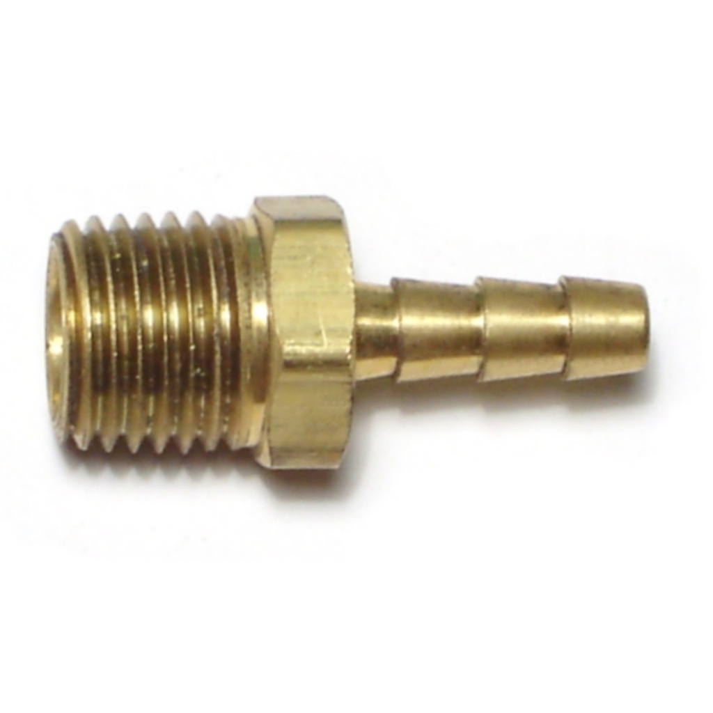 3/16 x 1/4PT Brass Hose Barb