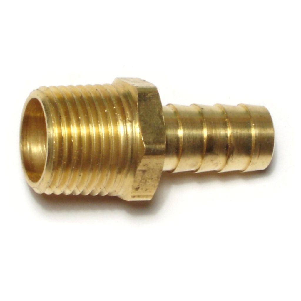 1/2 x 1/2PT Brass Hose Barb