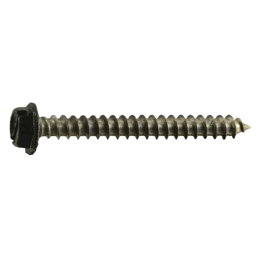 8 x 1-1/2 Hex SMS SS Black