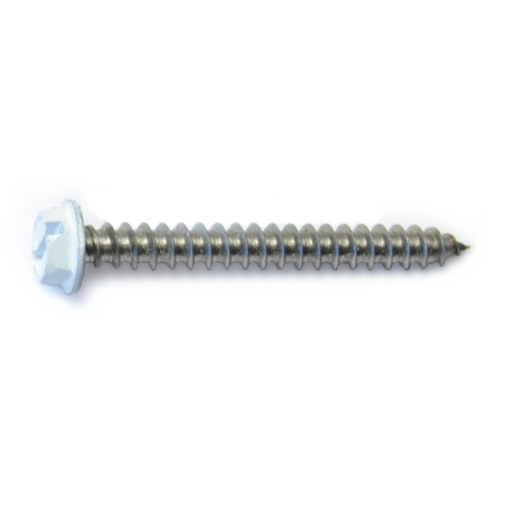 8 x 1-1/2 Hex SMS SS White