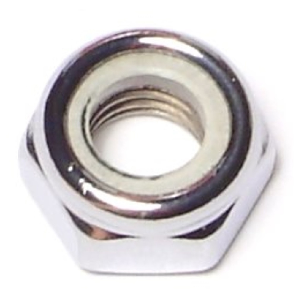 8mm-1.25Nyln Lk Nut Chrm