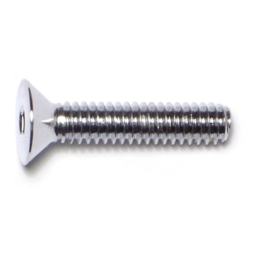 1/4-20 x 1-1/4 Flat Socket Chrm