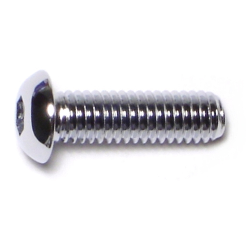 6mm-1.00 x 20m Button Sckt Chrm