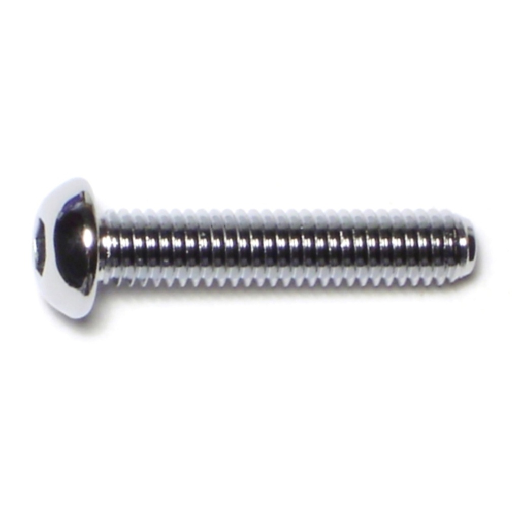 6mm-1.00 x 30m Button Sckt Chrm