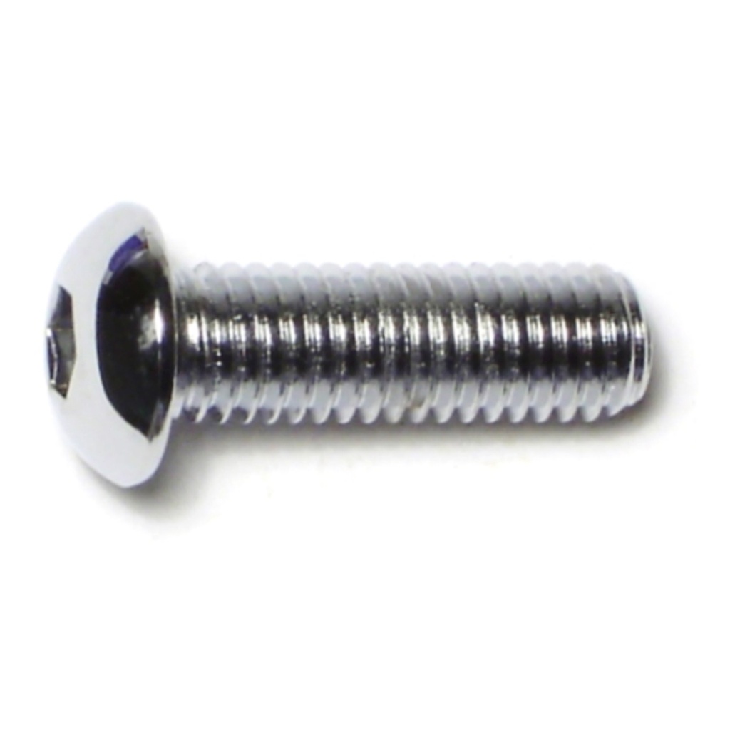 8mm-1.25 x 25m Button Sckt Chrm