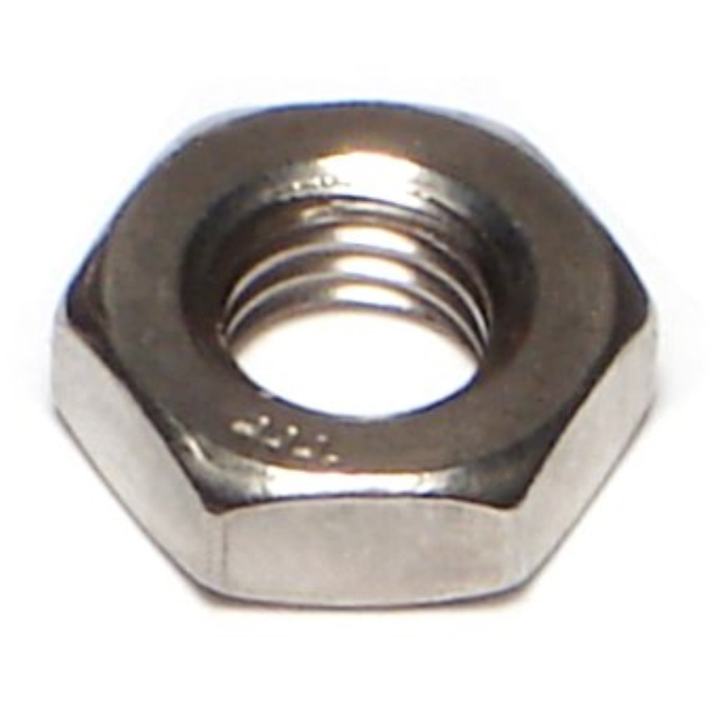 1/4-28 Hex Jam Nut SS