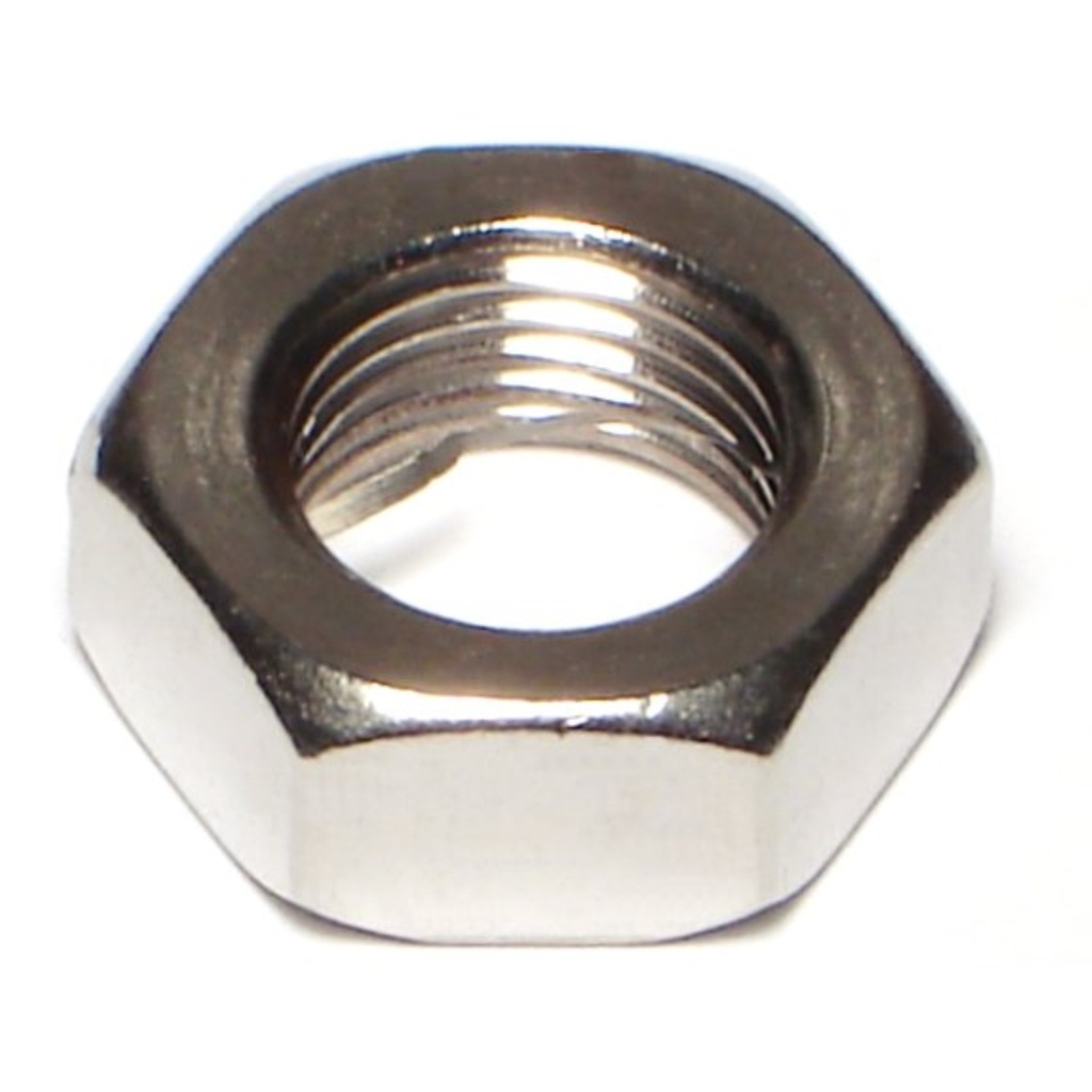 1/2-20 Hex Jam Nut SS