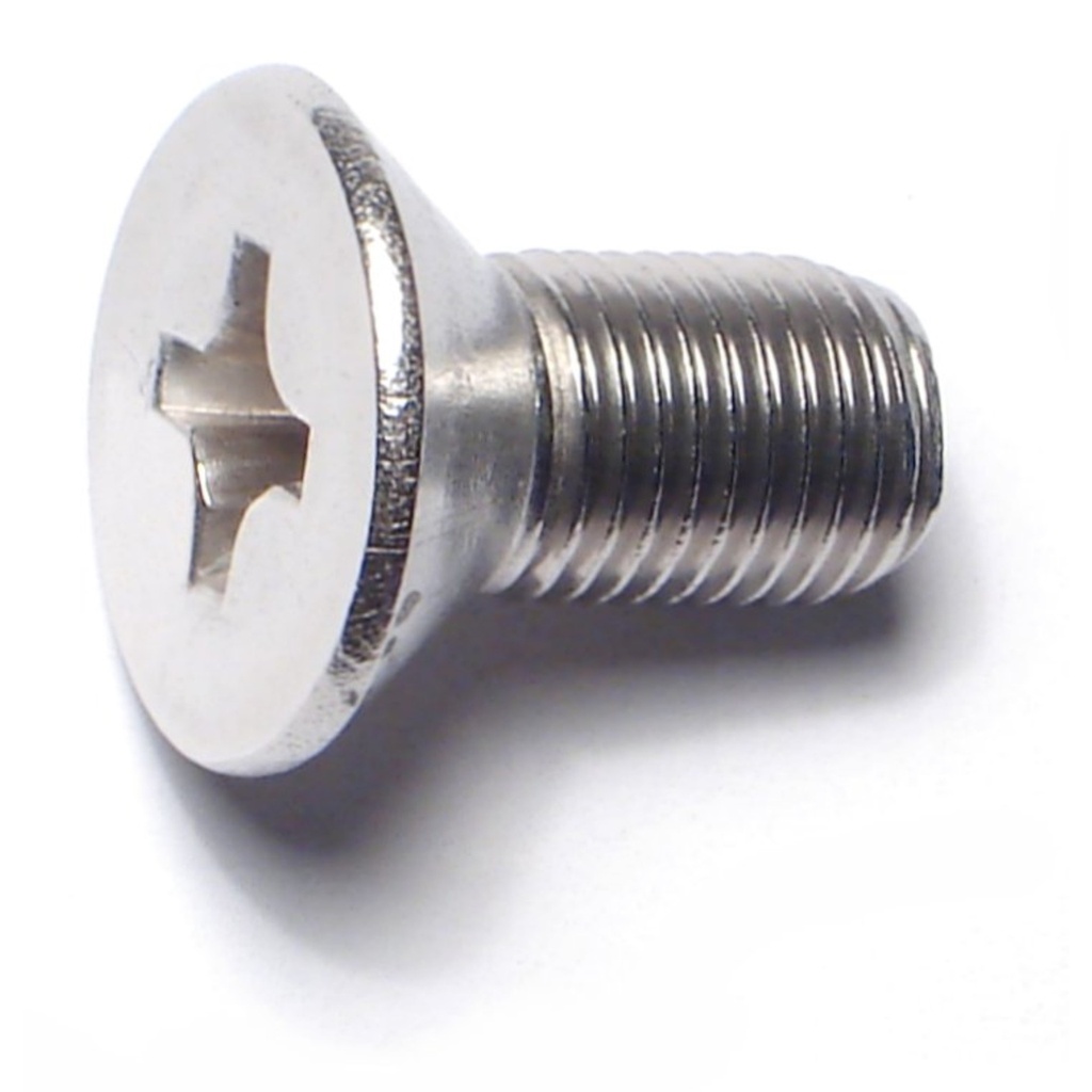 3/8-24 x 3/4 Ph Fl Mach Sc SS