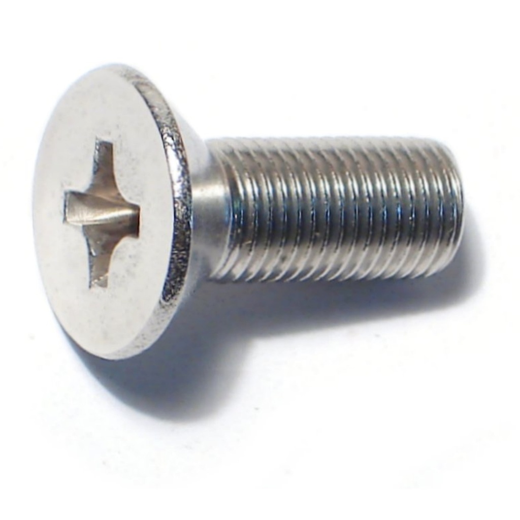 3/8-24 x 1 Ph Fl Mach Sc SS