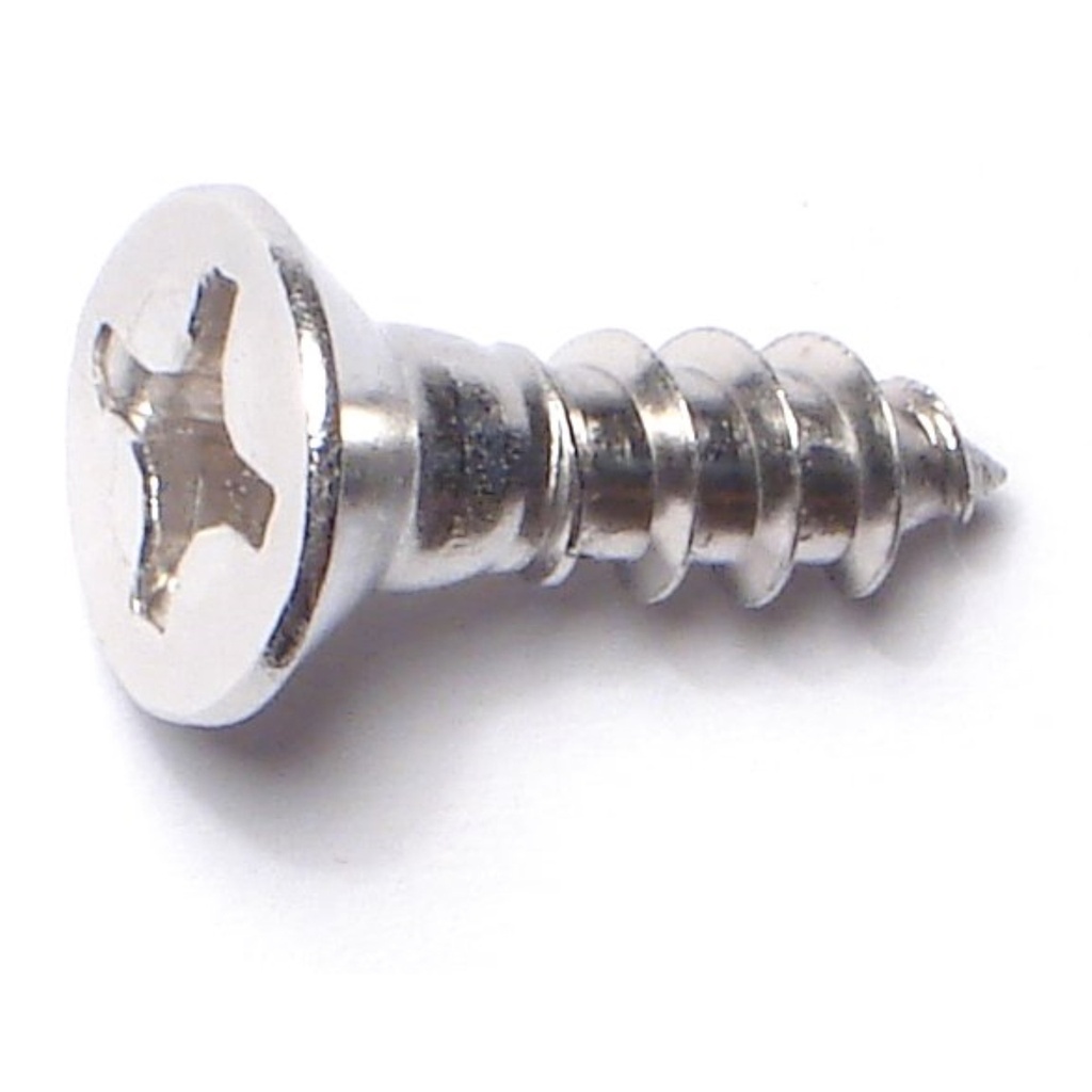 12 x 3/4 Ph Fl Wood Sc SS